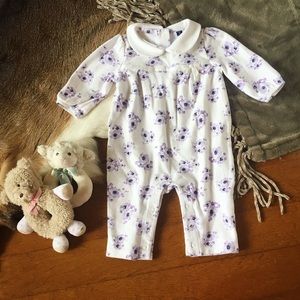 Janie and Jack Ruffle Collar Lilac One Piece